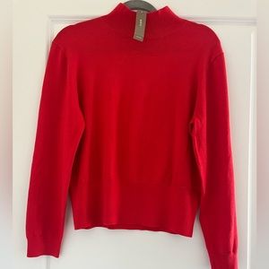 J. Crew Women’s Red Mockneck Pull On Sweater Size Large
